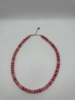 Pink Handmade Beaded Necklace